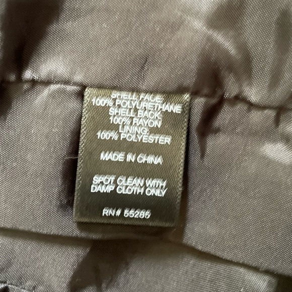 Vintage Express Vegan Leather Jacket Brown/Maroon - Picture 8 of 8